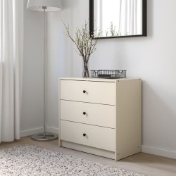 Ikea Gursken Chest Of 3 Drawers Light Beige 69x67 cm - 60503296