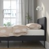 Ikea Slattum Bed 150x200 cm Dark Grey Upholstered Vissle 60571247