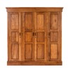 Collection Tamarin Lisbon Wardrobe 4 Doors Natural Teak Oil Finish
