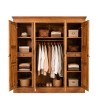 Collection Tamarin Lisbon Wardrobe 4 Doors Natural Teak Oil Finish