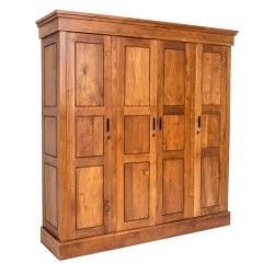 Collection Tamarin Lisbon Wardrobe 4 Doors Natural Teak Oil Finish