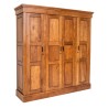 Collection Tamarin Lisbon Wardrobe 4 Doors Natural Teak Oil Finish