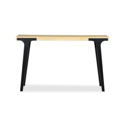 Cavendish Lucia Console Table Finch Top Acacia Wood Matt Black legs