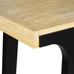 Cavendish Lucia Console Table Finch Top Acacia Wood Matt Black legs