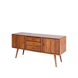Collection Tamarin Canberra Low TV Stand Natural Teak Oil Finish 150x45x70