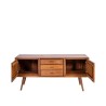 Collection Tamarin Canberra Low TV Stand Natural Teak Oil Finish 150x45x70