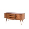 Collection Tamarin Canberra Low TV Stand Natural Teak Oil Finish 150x45x70