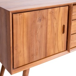 Collection Tamarin Canberra Low TV Stand Natural Teak Oil Finish 150x45x70