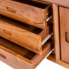 Collection Tamarin Canberra Low TV Stand Natural Teak Oil Finish 150x45x70