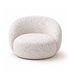 Bella Casa Kipton Swivel Hug Chair Fabric Cream