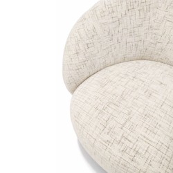 Bella Casa Kipton Swivel Hug Chair Fabric Cream