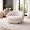 Bella Casa Kipton Swivel Hug Chair Fabric Cream
