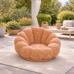 Bella Casa Camila Swivel Chair Fabric Copper