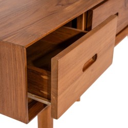 Collection Tamarin Dublin Console Table Natural Teak Oil Finish 100x45x75