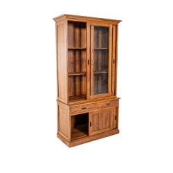 Collection Tamarin Jakarta Bookcase Cabinet Natural Teak Oil Finish