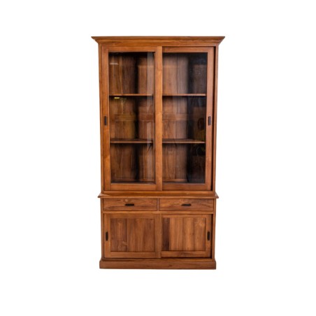 Collection Tamarin Jakarta Bookcase Cabinet Natural Teak Oil Finish