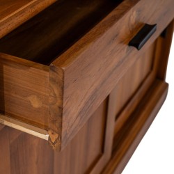 Collection Tamarin Jakarta Bookcase Cabinet Natural Teak Oil Finish
