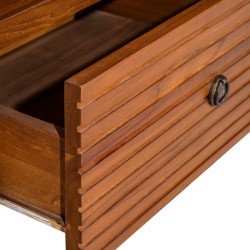 Collection Tamarin Aires Low TV Stand Natural Teak Oil Finish 160x45x50