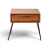 Collection Tamarin Tuban Night Table with Metal Legs Teak