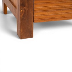 Collection Tamarin Aires Low TV Stand Natural Teak Oil Finish 160x45x50