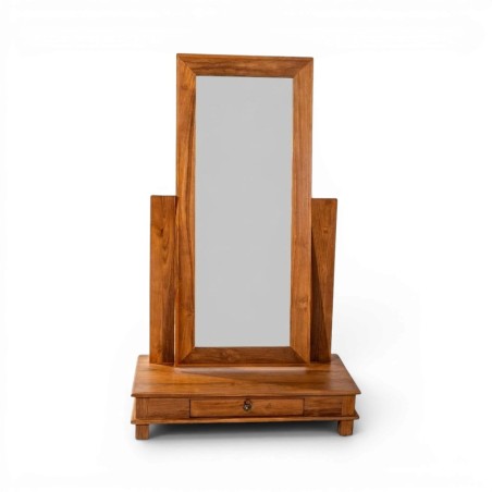 Collection Tamarin Brisbane Standing Mirror Natural Teak Oil Finish
