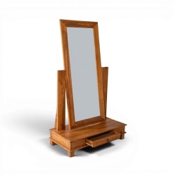 Collection Tamarin Brisbane Standing Mirror Natural Teak Oil Finish