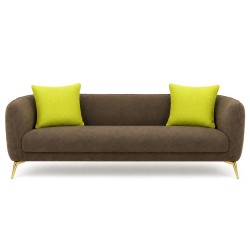 Bella Casa Lanzer Sofa 3+2 Brown Col Fabric