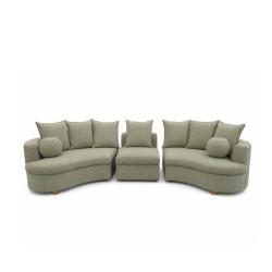 Bella Casa Bowen Armless Fabric Green