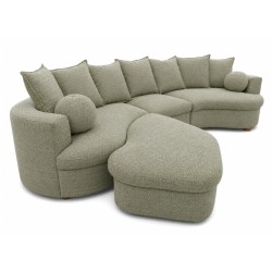 Bella Casa Bowen Armless Fabric Green
