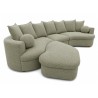 Bella Casa Bowen Armless Fabric Green
