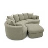 Bella Casa Bowen Ottoman LHF Fabric Green