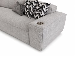 Bella Casa Taya Modular RHF Corner Fabric Grey