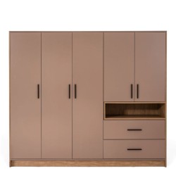 Bella Casa Salvadora Wardrobe MDF Relic Oak and Smokey