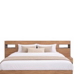 Bella Casa Salvadora Bed 180x200 cm MDF Relic Oak And Smokey