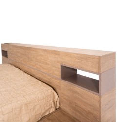 Bella Casa Salvadora Bed 180x200 cm MDF Relic Oak And Smokey