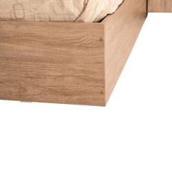 Bella Casa Salvadora Bed 180x200 cm MDF Relic Oak And Smokey