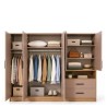 Bella Casa Salvadora Wardrobe MDF Relic Oak and Smokey