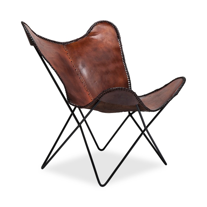 Kare Butterfly Armchair Brown Econo Ref 79823