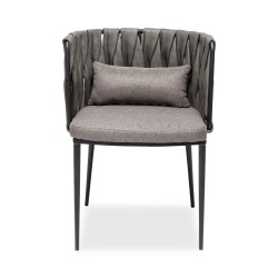 Kare Cheerio Chair with armrest Grey with cushion Ref 83078