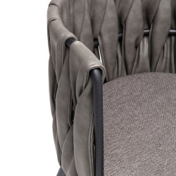 Kare Cheerio Chair with armrest Grey with cushion Ref 83078