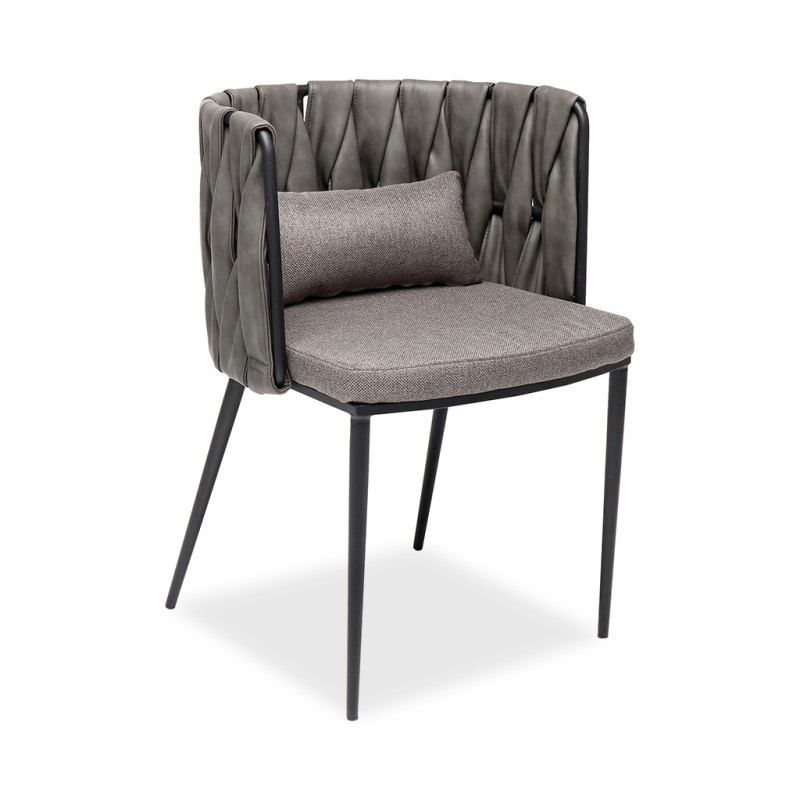 Kare Cheerio Chair with armrest Grey with cushion Ref 83078