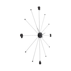 Wall Clock Like Umbrella Black Ref 61805