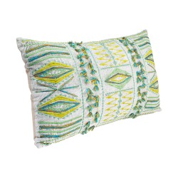 Cushion Desna Patchwork Green 60x35cm Ref 54150