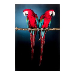 Glass Picture Twin Parrot 80x120cm Ref 53086