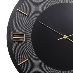 Kare Leonardo Wall Clock Black & Gold Ref 52053