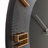 Kare Leonardo Wall Clock Black & Gold Ref 52053