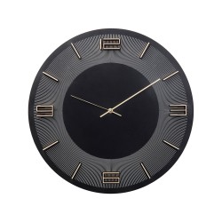 Kare Leonardo Wall Clock Black & Gold Ref 52053