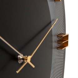 Kare Leonardo Wall Clock Black & Gold Ref 52053