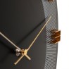 Kare Leonardo Wall Clock Black & Gold Ref 52053