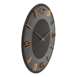 Kare Leonardo Wall Clock Black & Gold Ref 52053